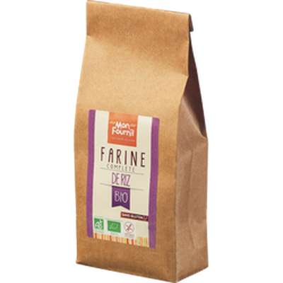 Farine complète de riz sans gluten BIO, Mon Fournil (400 g)