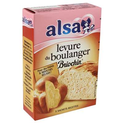 Levure de boulanger briochin pains et brioches, Alsa (x 5, 27,5 g)