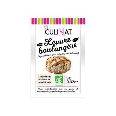 Levure boulangère BIO, Culinat (3 x 9 g)