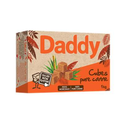 Sucre pure canne non raffiné petits morceaux, Daddy (1 kg)