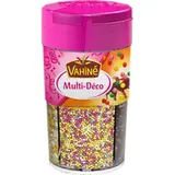 Boite multi décoration à patisserie (billes/perles/vermicelles/étoiles), Vahiné (125 g)