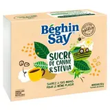 Sucre roux en morceaux ''ligne'' à l'extrait de plantes stévia, Beghin Say (250 g)
