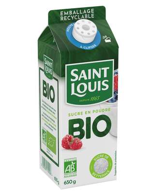 Sucre en poudre de betteraves BIO, Saint Louis (650 g)
