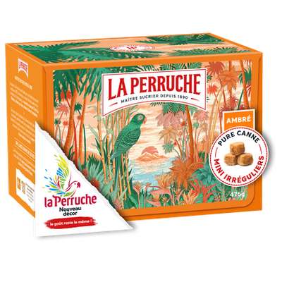 Pure sucre de canne ambré en morceaux, La Perruche (75 g)