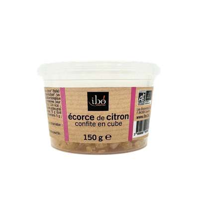 Cubes d'écorces de citron confits BIO, Ibo (150 g)