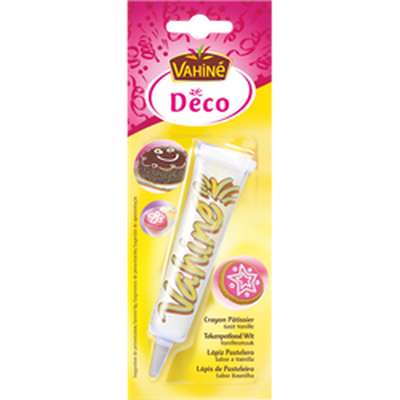 Crayon décoration patissière blanc et paillettes, Vahiné (x 1, 25 g)