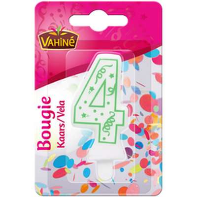 Bougie d'anniversaire chiffre n°4, Vahiné (x 1)
