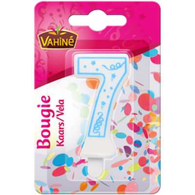 Bougie d'anniversaire chiffre n°7, Vahiné (x 1)