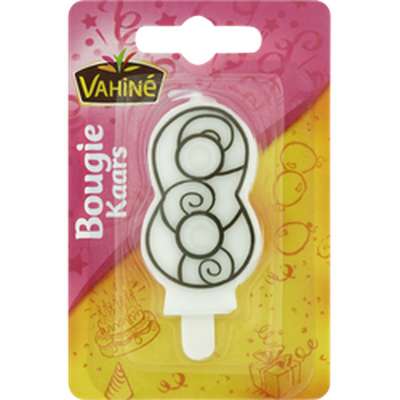 Bougie d'anniversaire chiffre n°8, Vahiné (x 1)