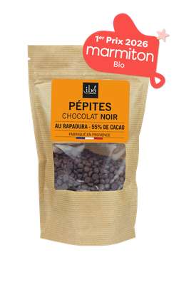Pépites de chocolat noir au rapadura BIO, Ibo (150 g)