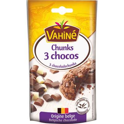 Pépites de 3 chocolats Chunks, Vahiné (100 g)