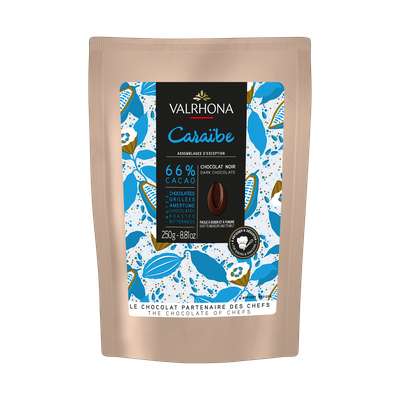 Pépites de chocolat Caraïbe 66%, Valrhona (250 g)