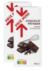 Chocolat noir pâtissier, PRIX MINI (Lot de 2 x 200 g)