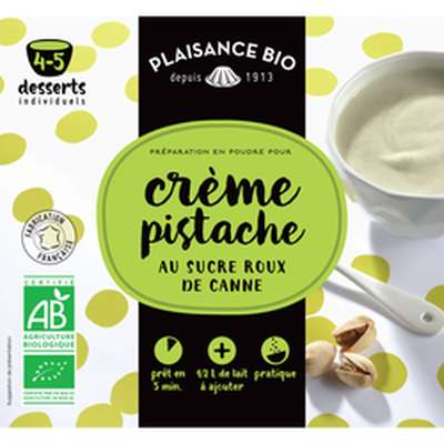 Préparation pour crème gourmande à la pistache BIO, Plaisance BIO (40 g)