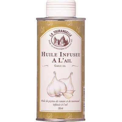 Huile de tournesol infusée à l'ail, La Tourangelle (25 cl)