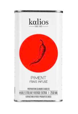Huile d'olive infusée au piment, Kalios (25 cl)