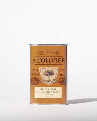 Huile vierge de sésame toasté BIO, A l'Olivier (25 cl)