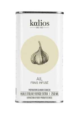 Huile d'olive infusée à l'ail, Kalios (25 cl)