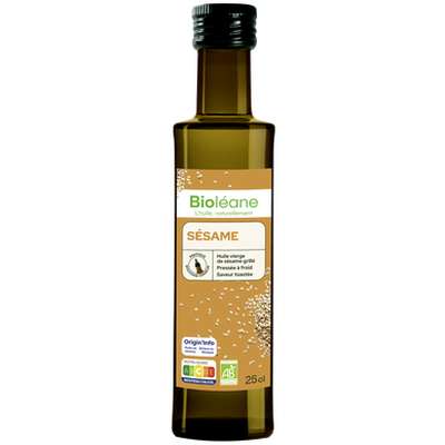 Huile de sésame grillé BIO, Bioleane (25 cl)