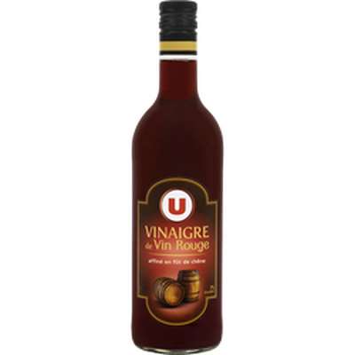 Vinaigre de vin rouge affiné en fût de chêne 7°, U (75 cl)