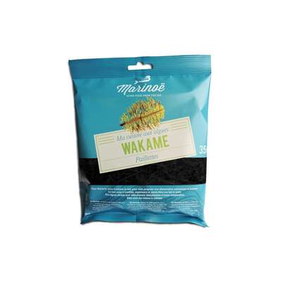 Wakamé paillettes Undaria pinnatifida (culture, origine atlantique) BIO, Marinoe (35 g)