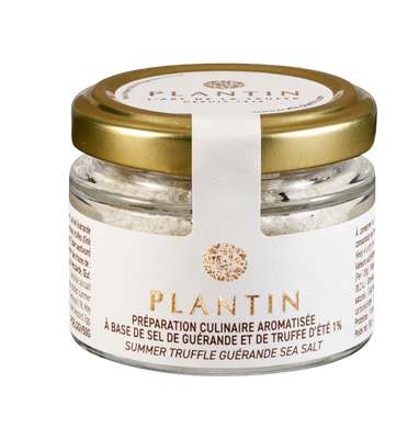 Préparation culinaire aromatisée à base de sel de Guérande et de truffe d'été 1%, Plantin (50 g)