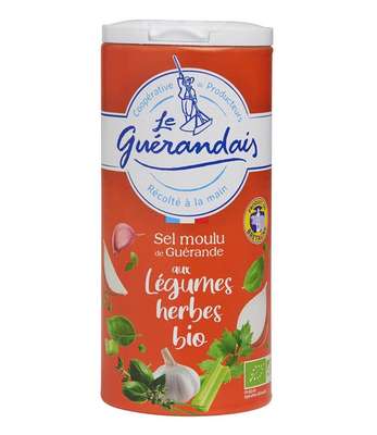 Sel moulu de guérande aux légumes herbes BIO, Le Guérandais (250 g)