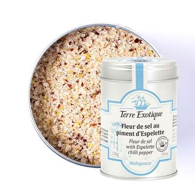 Fleur de sel au piment d'Espelette, Terre Exotique (110 g)