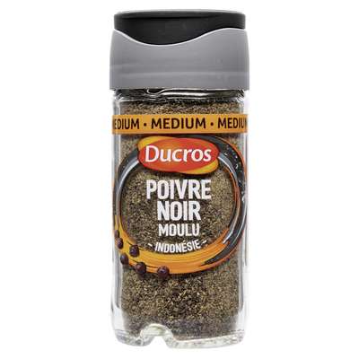 Poivre noir moulu classique n° 8, Ducros (38 g)