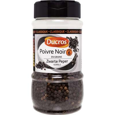 Poivre noir en grains classique n°6, Ducros (200 g)