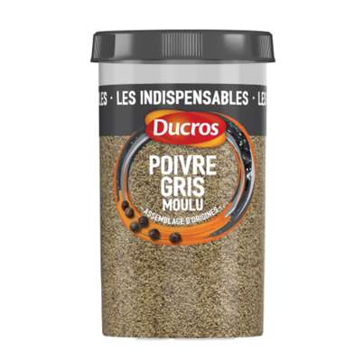 Poivre gris moulu N°7, Ducros (90 g)