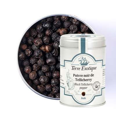 Poivre noir de Tellicherry IGP, Terre Exotique (60 g)
