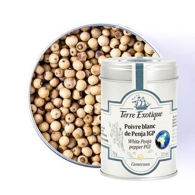 Poivre blanc de Kampot IGP, Terre Exotique (60 g)