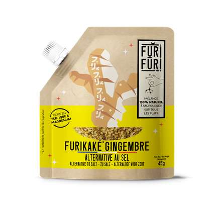 Furikaké Gingembre - Graines de sésame et algues de Bretagne, Furifuri (45 g)