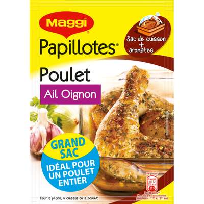 Assaisonnement pour papillotte de poulet à l'ail et aux oignons, Maggi (36 g)