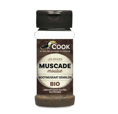 Muscade moulue, flacon en verre BIO, Cook (35 g)