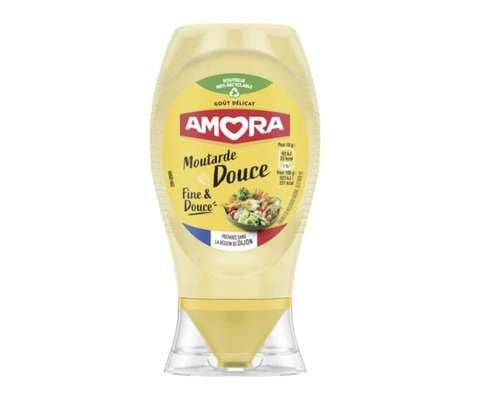 Moutarde douce flacon souple, Amora (260 g)