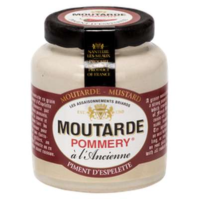 Moutarde à l'ancienne au piment d'espelette, Pommery (100 g)