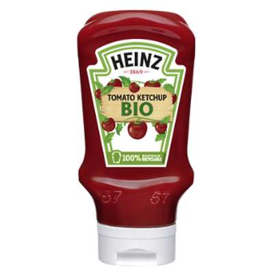 Ketchup BIO Top Down en flacon, Heinz (580 g)