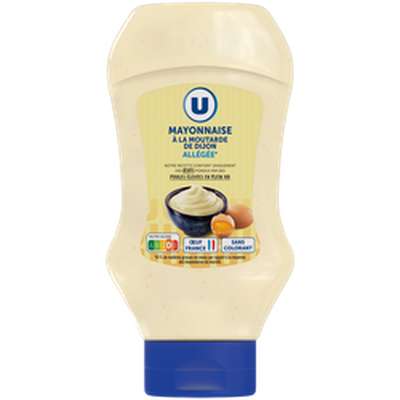 Mayonnaise allégée à la moutarde de Dijon, U (455 g)