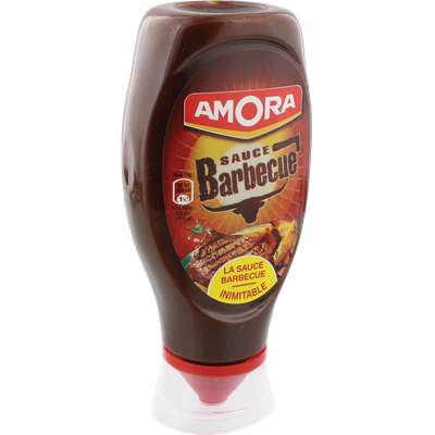 Sauce barbecue flacon souple, Amora (490 g)