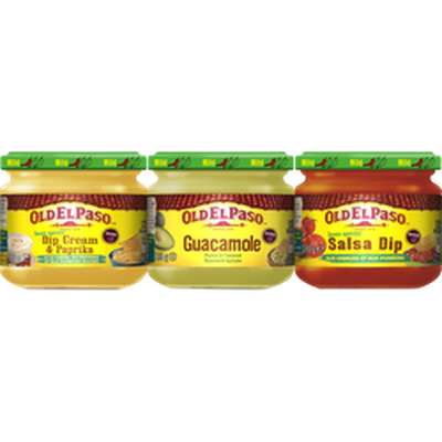 Sauces Salsa trio dip, Old El Paso (575 g)