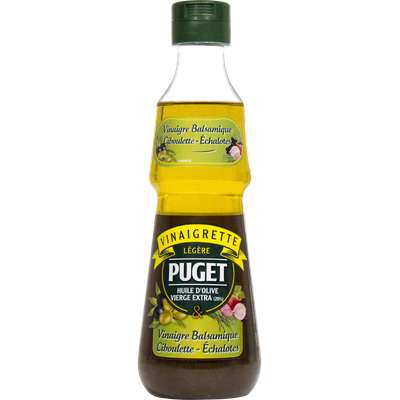 Vinaigrette légère à base de vinaigre balsamique ciboulette échalotes, Puget (330 ml)