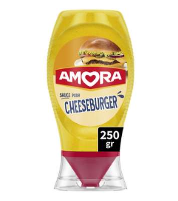 Sauce cheddar pour cheeseburger, Amora (250 ml)