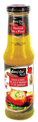 Sauce à base de jus d'ananas et de mangue, Exotic Food (25 cl)