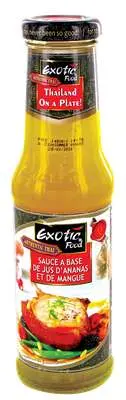 Sauce à base de jus d'ananas et de mangue, Exotic Food (25 cl)