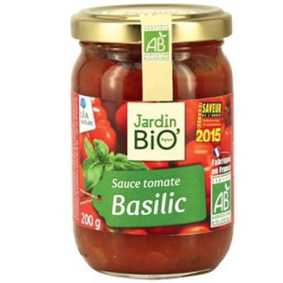Sauce tomate basilic BIO, Jardin Bio (200 g)