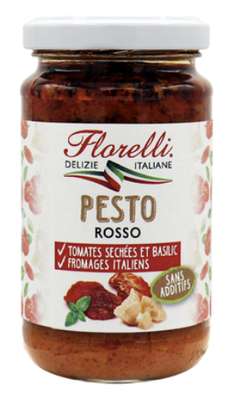 Pesto rosso pasta & bruschetta, Florelli (190 g)