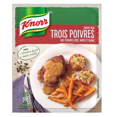 Sauce déshydratée 3 poivres, Knorr (32 g)