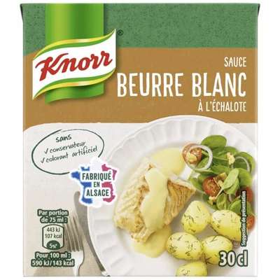 Sauce beurre blanc échalote, Knorr (30 cl)